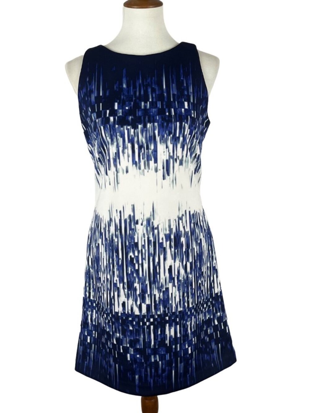 Vince Camuto Geo pattern shift career dress Womens size 6